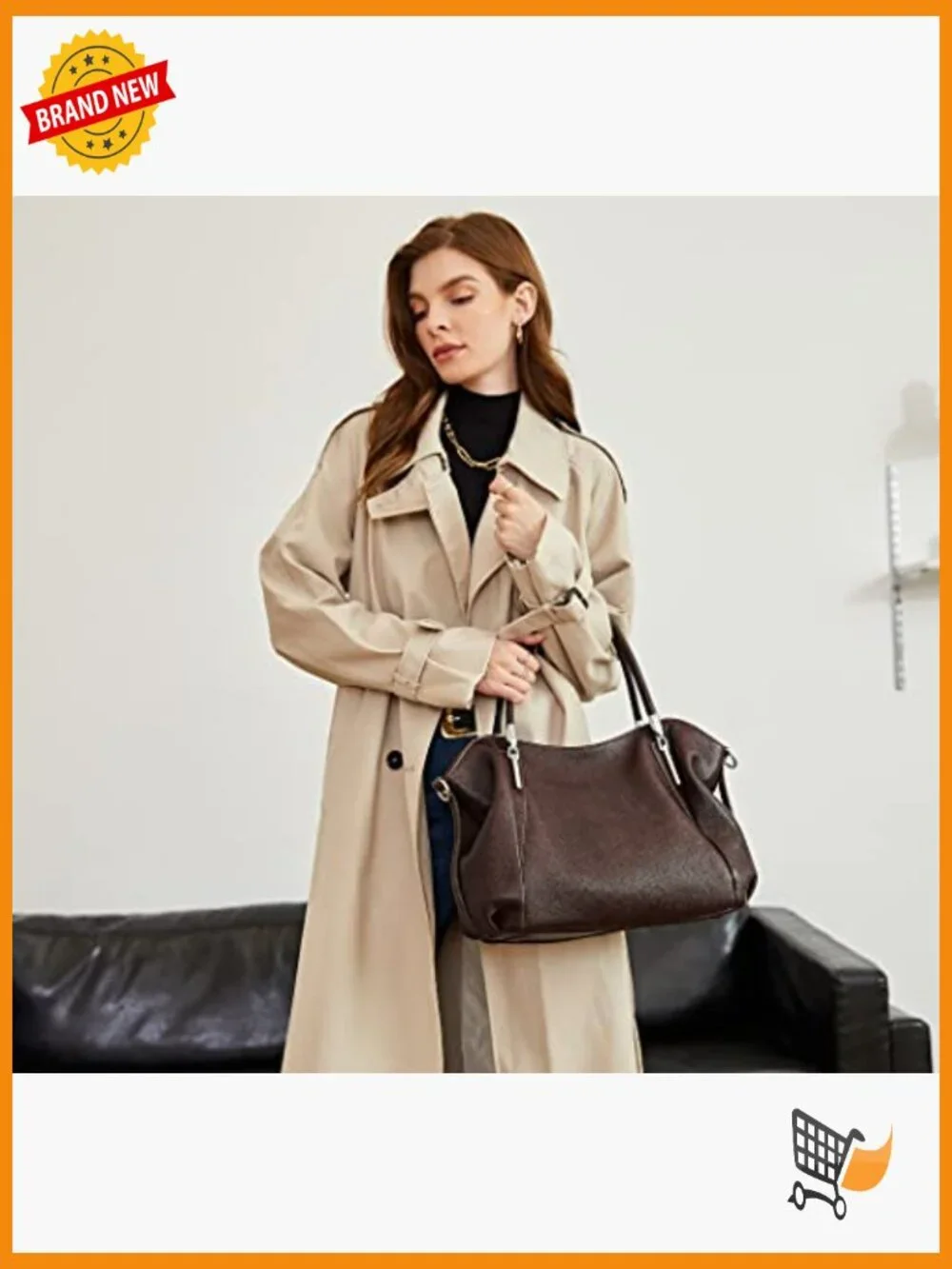 Genuine Leather Hobo Satchel Handbag Crossbody Tote Purse